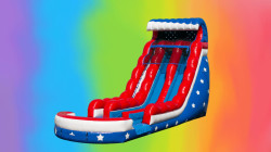 18 Ft Stars & Stripes Dual Lane Slide