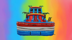 j34LQbWr 1746623944 18 Ft Baja Splash Dual Lane Slide w/Pool